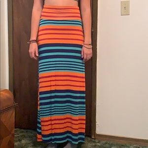 Striped Maxi skirt